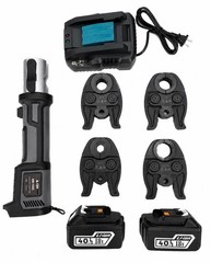 EM1525 18V Cordless Mechanical Pipe Press Tool Kit w/ 4 Press Jaws