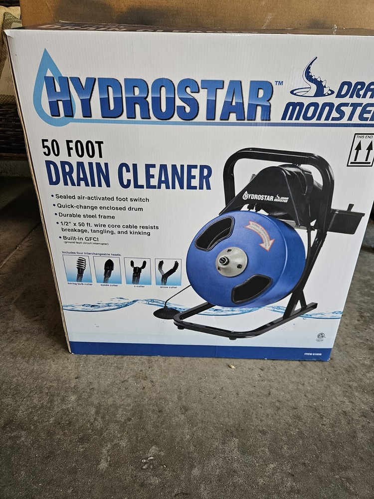 Hydrostar Drain Monster with 50 ft Cable Item 61856