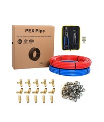 Efield 3/4-Inch 2X100 ft Pex-b Tubing (100 ft Red + 100 ft Blue), Crimper & C&hellip;