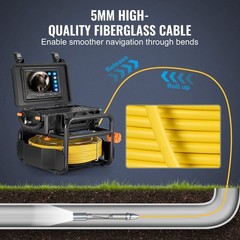 70m Efficient Sewer Inspection Camera 3x Digital Zoom Self-Leveling Head