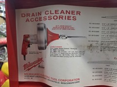 Milwaukee 0566-1 Heavy Duty Drain Cleaner With Metal Case & Guide