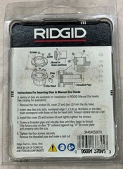 Ridgid Tool 37845 Pipe die 12R 1-1/2in (New Water Exposure)