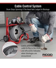 Ridgid 52363 K-400 Drain Cleaner Machine w/ 3/8&Prime; x 75ft Cable