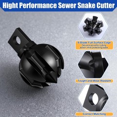 Drill Powered Drain Auger Attachment, 1.2&Prime; Spiral Clog Clearing Head, Universal