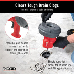 EZ SPIN Drain Cleaning Snake Auger