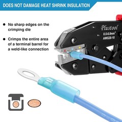 Crimping Tool for Heat Shrink Connectors AWG22-10, Ratcheting Wire Terminal Crim
