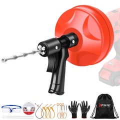 35 FT Double Mode Drain Snake Tools, 14-in-1 Drain Auger for Sink and Drain U&hellip;