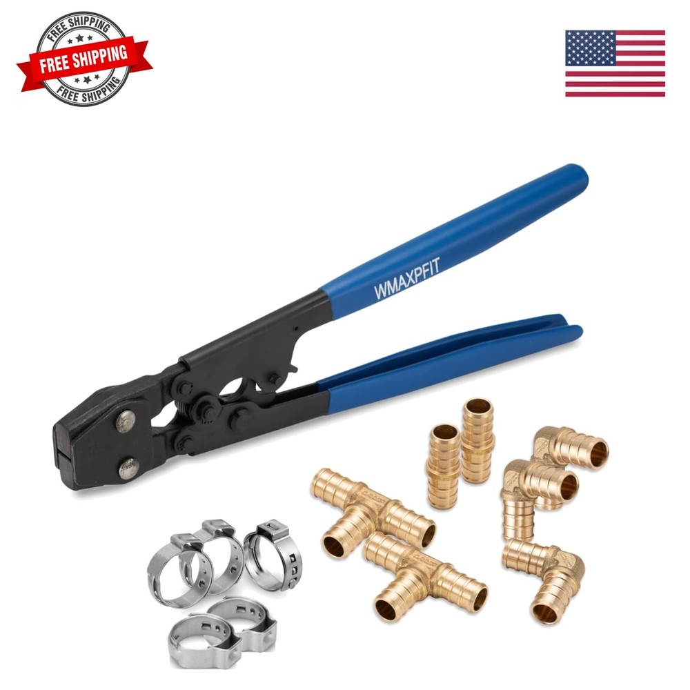 PEX Cinch Clamp Tool Fitting Kit, PEX Crimping Tool, Cinch for Stainless Stee&hellip;