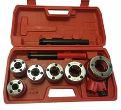 Pipe Threader 6 Stock Dies 1/4, 3/8, 1/2, 3/4, 1, 1-1/4 IN Ratchet Handle