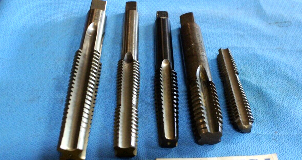 5 pcs. RARE Acme Taps Various Sizes Machine Shop Tools