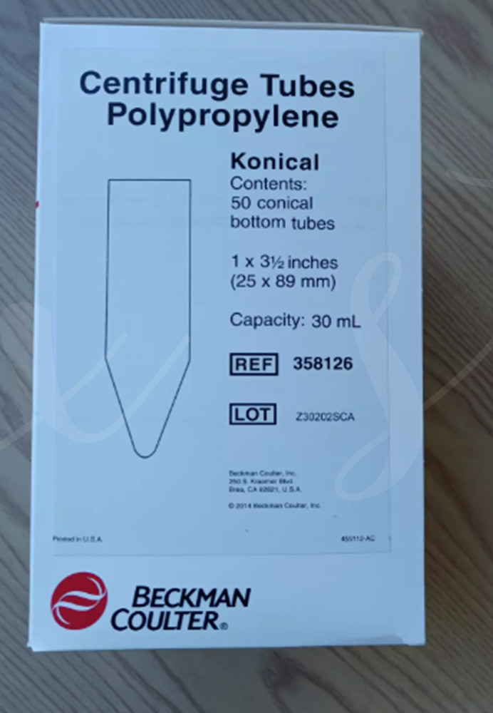 50/box 358126 31.5ml thin-walled polypropylene conical-bottomed open-ended tubes