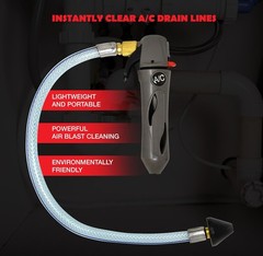 RedRock Gallo Drain Gun 5 CO2 Cartridges A/C Condensate Line Cleaner Tool