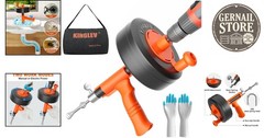 Heavy-Duty 25ft Drain Auger: Manual or Powered for All Your Plumbing Needs