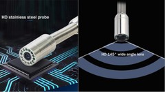 50M Pipe Inspection Camera 7&rdquo; WIFI Sewer Camera 23mm Lens Endoscope 16GB DVR