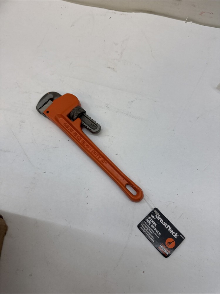 Great Neck 10&rdquo; Pipe Tool Monkey Wrench PW10 Forged Steel Heavy Duty