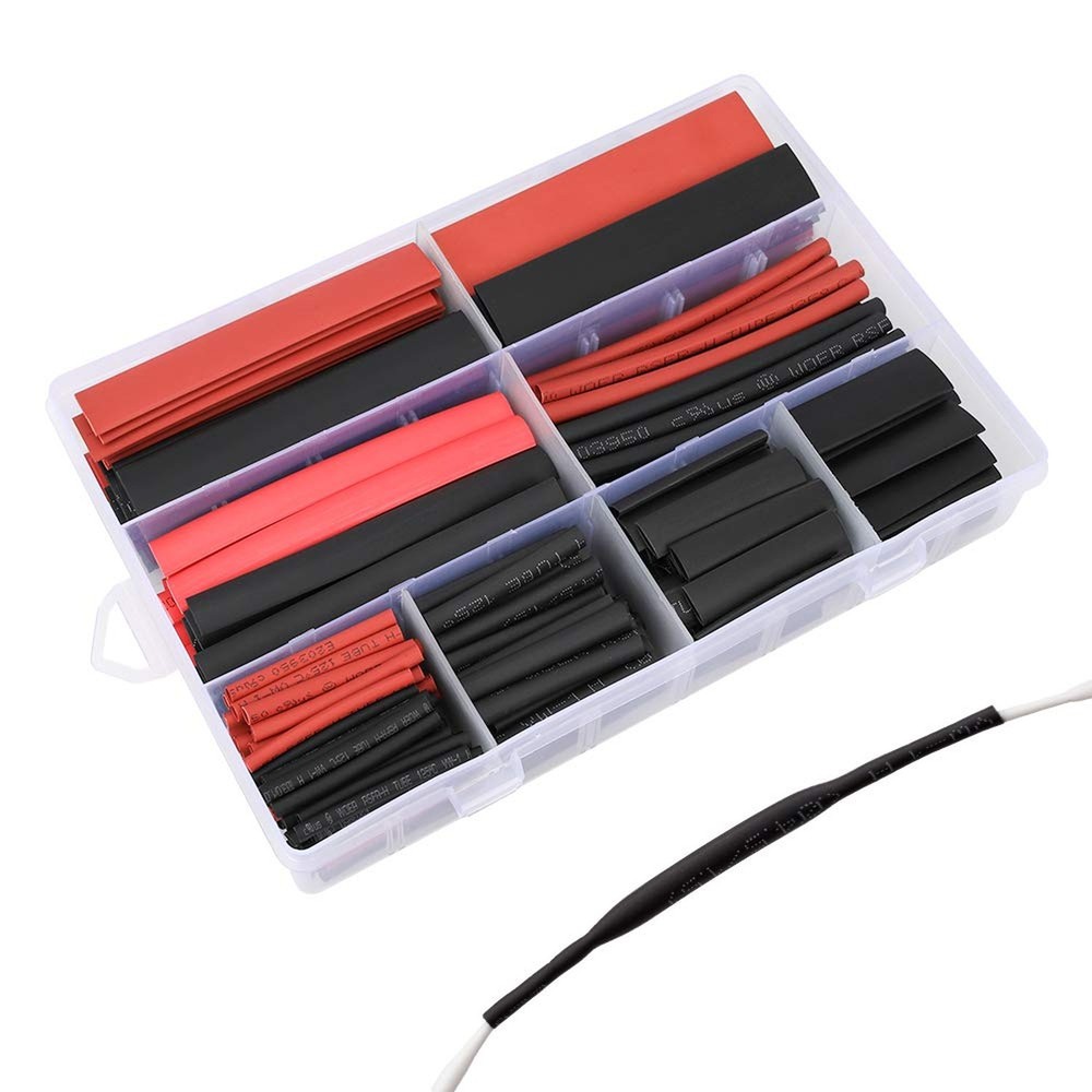 300 PCS 3:1 Ratio Heat Shrink Tubing Kit, 5 Sizes (Diameter): 1/8, 1/4, 3/16,&hellip;