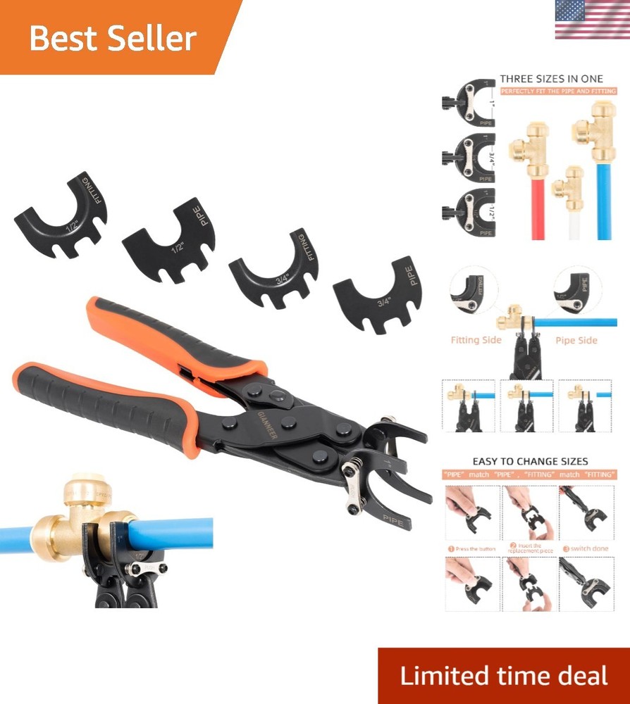 Push Fit Removal Tool Disconnect PEX Fitting 3 Sizes 1/2 3/4 1 Inch