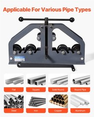 Tube Roller Bender Max 1-1/2&Prime; Manual Tube Pipe Roller Bender with 6 Dies