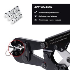 Yangoutool Wire Rope Cutting and Crimping Tool Sheet Metal Crimper Blue