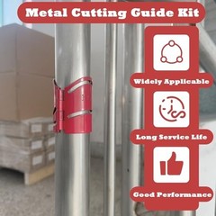 Pipe Cutting Guide Kit 3Pcs &ndash; Steel, 45&deg;/90&deg;/22.5&deg;/Saddle Cuts, Sizes 1-7/8&Prime; to