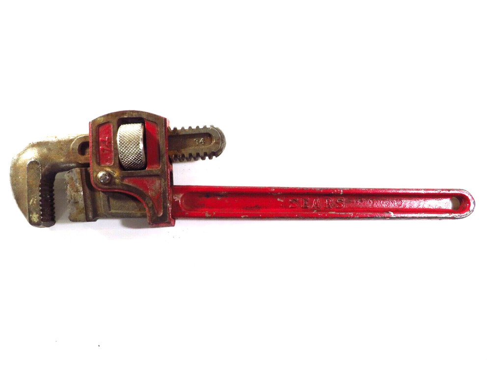 Vintage Sears Pipe Wrench Heavy Duty 14&Prime; Made in Japan, FREE 2-3 Day Ship!!!