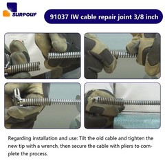 SURPOUF 91037 IW Cable Repair Coupling 3/8-Inch for Drain Cleaning