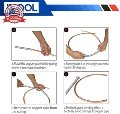 ICOOL 5pcs Spring Tubing Benders Set 1/4, 5/16, 3/8, 1/2, and 5/8 Inch for Soft