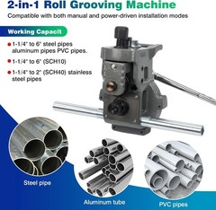 2in1 Pipe Roll Groover Grooving Machine For RIDGID 25638 Model 975 1-1/4&Prime; to 6&Prime;