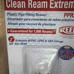 Tool 04525 PPR200 2&Prime; Clean Reamer Extreme Plastic Pipe Fitting Reamer PVC CPVC