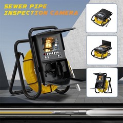 30M Pipe Inspection Camera w/ Metrer Counter Sewer Drain Endoscope 7&Prime; Monitor