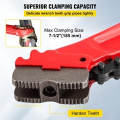 VEVOR 36&Prime; Pipe Chain Wrench w/30&Prime; Chain 7.5&Prime; Capacity Steel Ratcheting Wrench