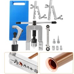Flaring Tool Kit Single Flare 9 Sizes 1/8 to 3/4 Inch Copper Tubing HVAC Auto