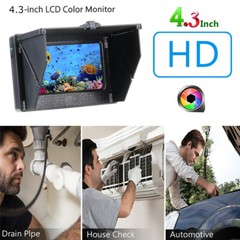 65ft Pipe Inspection Camera 17mm HD 1200TVL Drain Sewer Camera 4.3&Prime; LCD Monitor