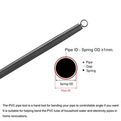 Spring Tube Bender Steel 520 mm/20.5 Inch Long 13 mm 0.51 Inch PVC Pipe