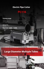 Portable Stainless Steel Pipe Cutting Machine PC116 Electric Cutting Iron Pipe