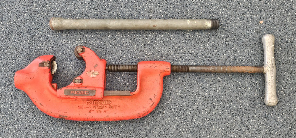Ridgid No. 4-S Pipe Tubing Cutter 2&Prime; &ndash; 4&Prime; Capacity Made in USA Pre-owned