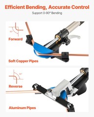 VEVOR Hydraulic Tubing Bender Kit Pipe Bender Forward Reverse Color Aluminium