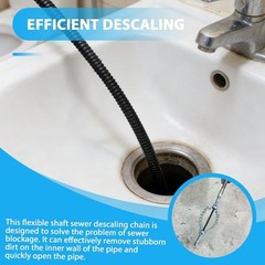 2 Piece Flex‑Shaft Sewer Descaling Chain,Multi-Purpose PVC Pipe Maintenance T&hellip;