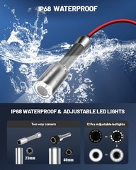 1080P HD Sewer Camera with 9&Prime; Monitor & 100ft Cable &ndash; Waterproof Inspection Tool