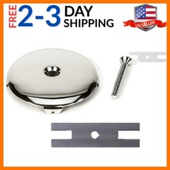 Universal Bathtub/Bath Tub Drain Single/One 1 Hole Overflow Face Plate &ndash; Matc&hellip;