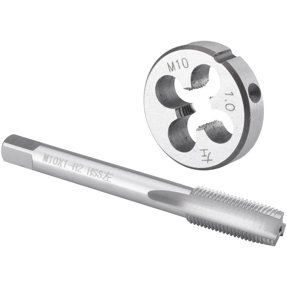 M10 X 1 Tap and Die Set Left Hand M10 x 1.0 Machine Thread Tap and Round Die