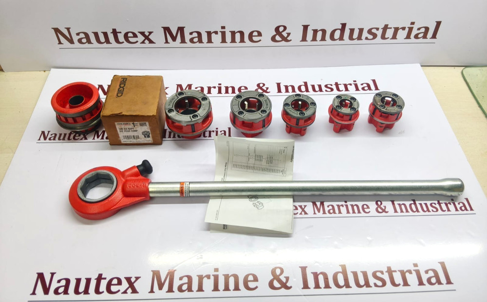 RIDGID 11-R R200 Ratchet Threader Complete Set 5 BSPT Die Heads + (1) 12-R 3/4
