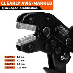 Ratcheting Wire Crimping Tool for 24-14 AWG Open Barrel Terminals | Electrical W