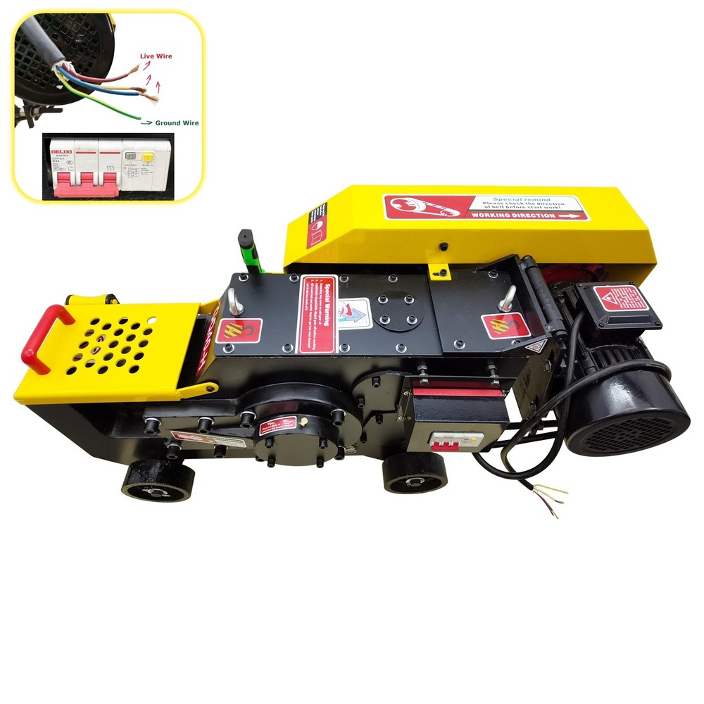 220V 3PH GQ40-H Electric Steel Bar Cutter 3KW Rebar Cutting Machine Max 1.42&Prime;