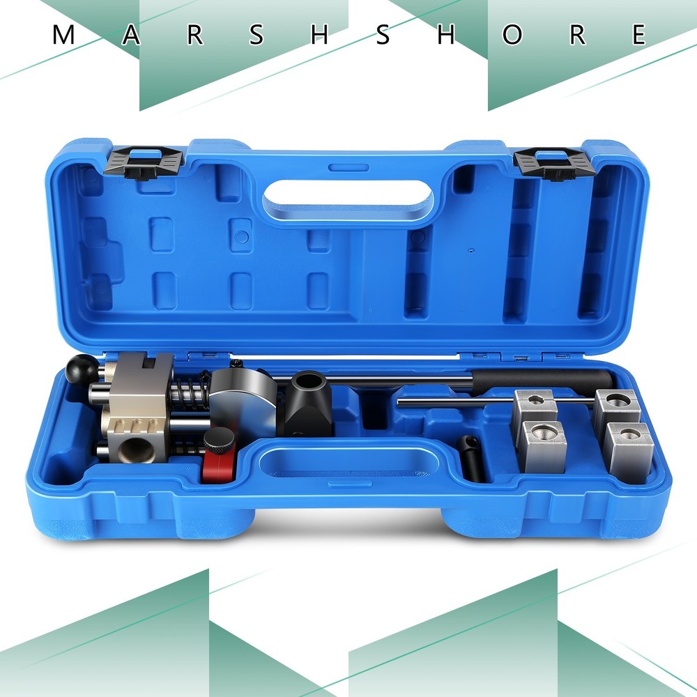 45&deg; Single Double Flare Brake Line Pipe Flaring Tool Kit for 3/16&Prime; to 3/8&Prime; Tube