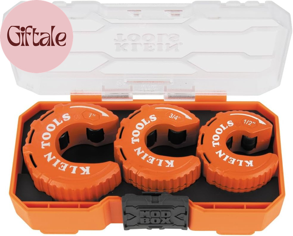 50048 C-Style Copper Tubing Pipe Cutter Tool Set with 1/2, 3/4, and 1-Inch Cutte