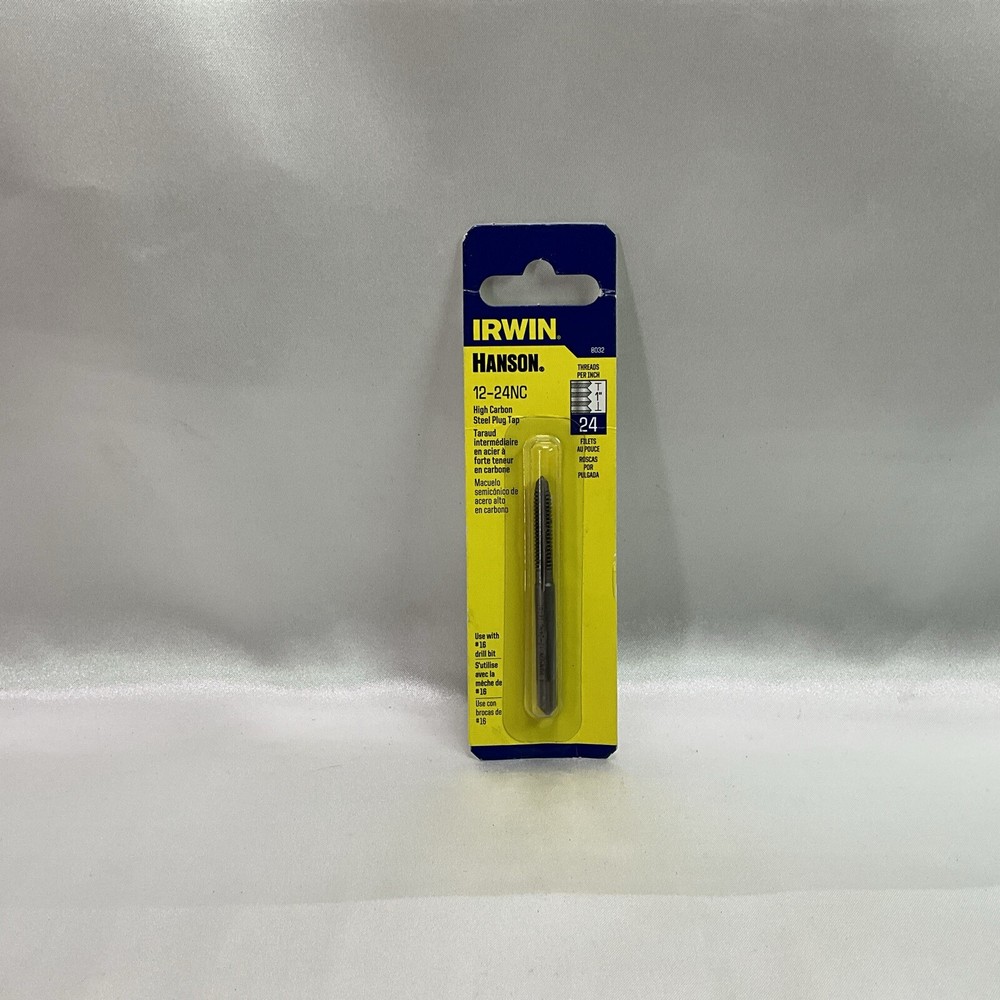 NEW IRWIN 8032 CARBON STEEL QUALITY 12-24 THREAD CUTTING DRILL TAP