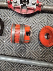 RIDGID 12 R PIPE THREADING DIE SET 1/2&Prime;-2&Prime; w Handle & Ratchet & Craftsman Die