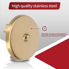 PRIMSOPH One Hole Overflow Faceplate Tub Drain Trim Kit Brushed Gold