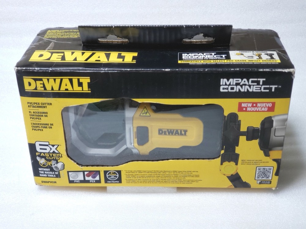 Dewalt DWAPVCIR Impact Connect Pvc / Pex Pipe Cutter Attachment Plumbing ,N&pound;W